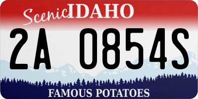 ID license plate 2A0854S
