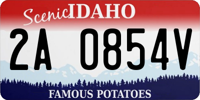 ID license plate 2A0854V