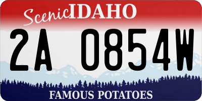 ID license plate 2A0854W