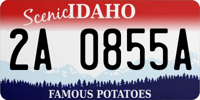 ID license plate 2A0855A