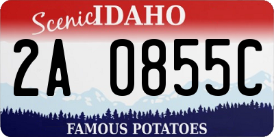 ID license plate 2A0855C