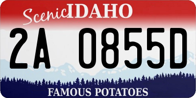 ID license plate 2A0855D