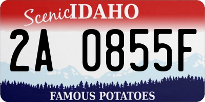 ID license plate 2A0855F