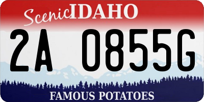 ID license plate 2A0855G