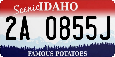 ID license plate 2A0855J