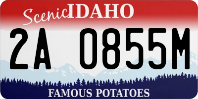 ID license plate 2A0855M