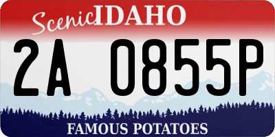 ID license plate 2A0855P
