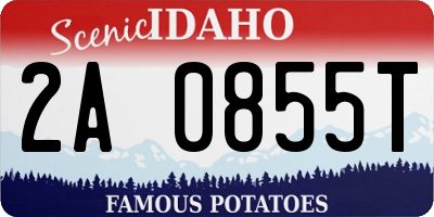 ID license plate 2A0855T