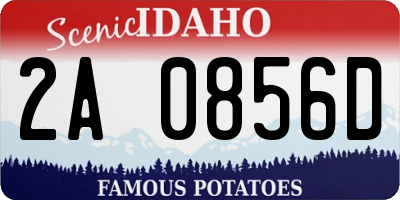 ID license plate 2A0856D