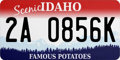 ID license plate 2A0856K