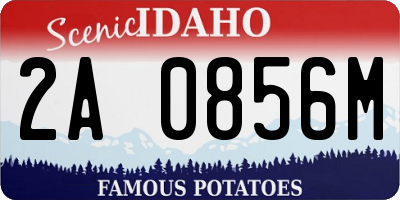 ID license plate 2A0856M