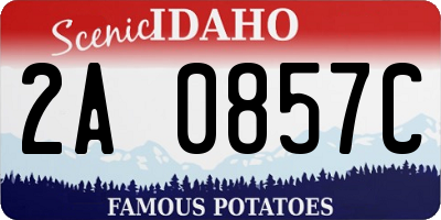 ID license plate 2A0857C