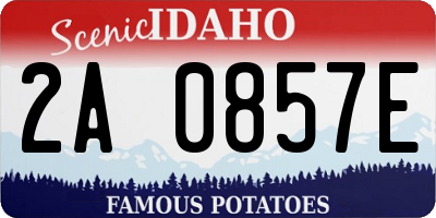 ID license plate 2A0857E