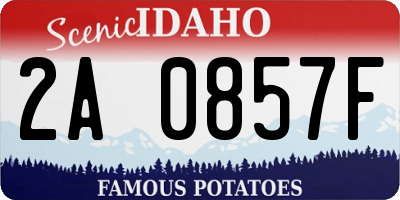 ID license plate 2A0857F