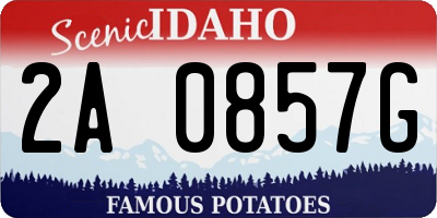 ID license plate 2A0857G