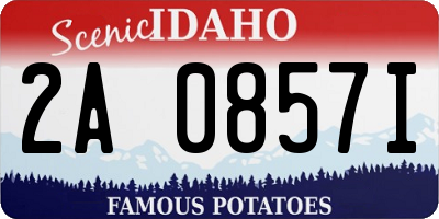 ID license plate 2A0857I