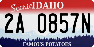 ID license plate 2A0857N