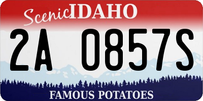 ID license plate 2A0857S