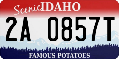 ID license plate 2A0857T