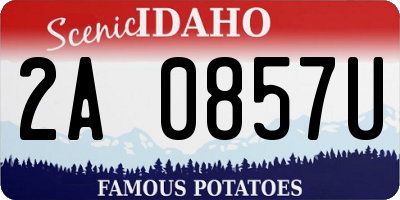 ID license plate 2A0857U