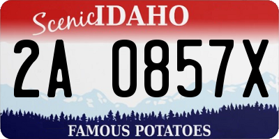 ID license plate 2A0857X