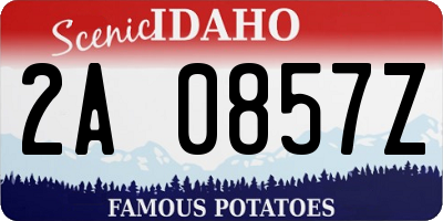 ID license plate 2A0857Z