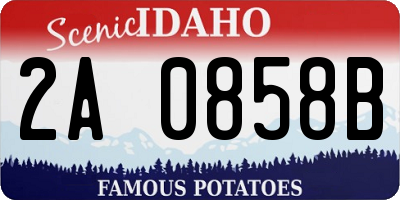 ID license plate 2A0858B