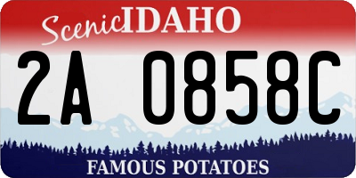ID license plate 2A0858C