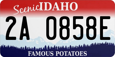 ID license plate 2A0858E