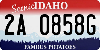 ID license plate 2A0858G