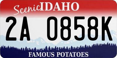 ID license plate 2A0858K
