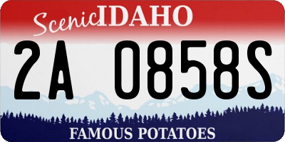 ID license plate 2A0858S