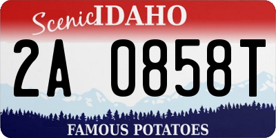 ID license plate 2A0858T