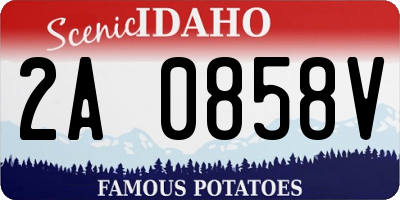 ID license plate 2A0858V