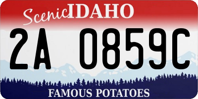 ID license plate 2A0859C