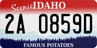 ID license plate 2A0859D
