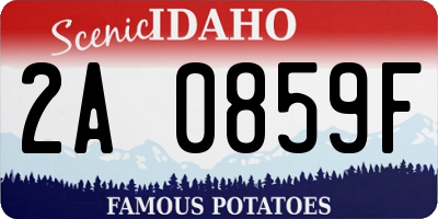 ID license plate 2A0859F