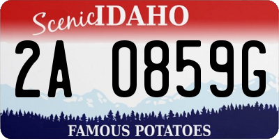 ID license plate 2A0859G