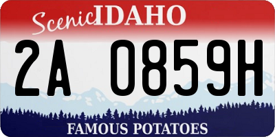 ID license plate 2A0859H