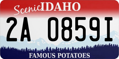 ID license plate 2A0859I