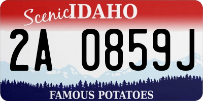 ID license plate 2A0859J