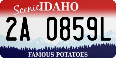ID license plate 2A0859L