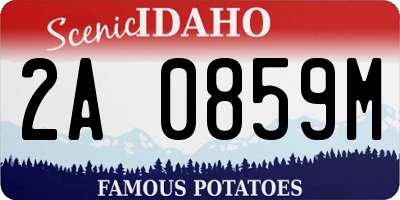 ID license plate 2A0859M