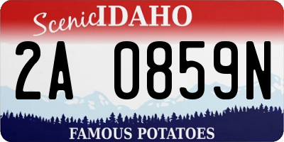ID license plate 2A0859N