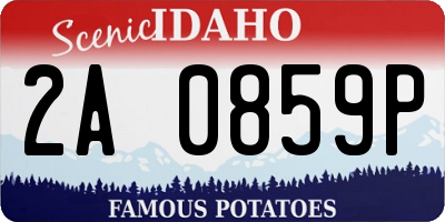 ID license plate 2A0859P