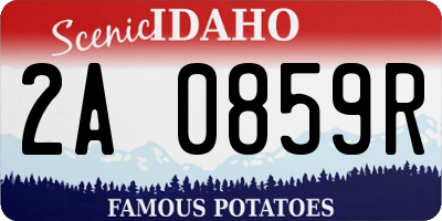 ID license plate 2A0859R