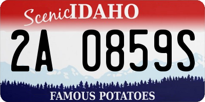 ID license plate 2A0859S