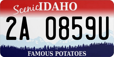 ID license plate 2A0859U