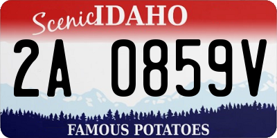 ID license plate 2A0859V