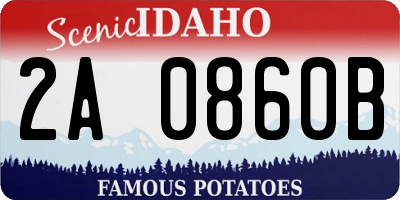 ID license plate 2A0860B